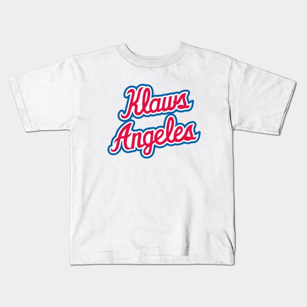 Klaws Angeles - White Kids T-Shirt by KFig21